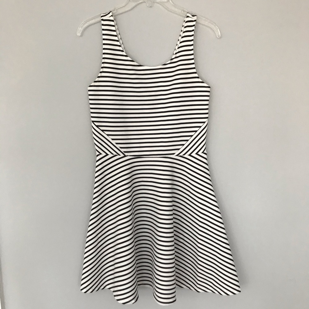 Black and White Skater Dress